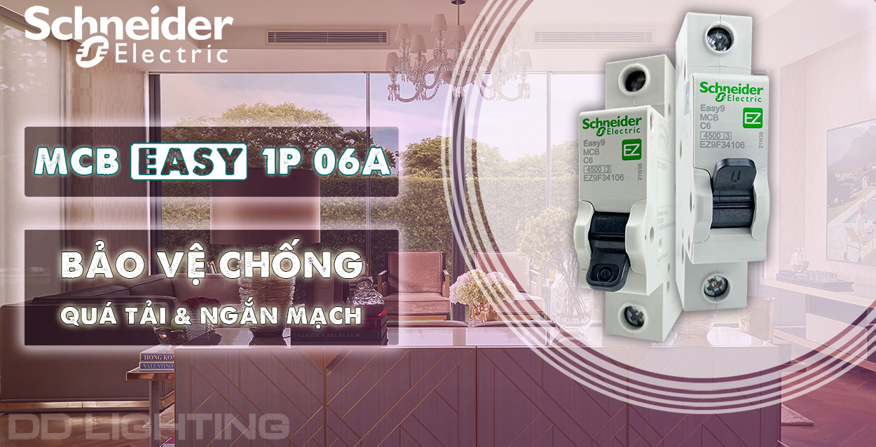 cầu dao tự động easy9 mcb 1p 06a schneider giá tốt